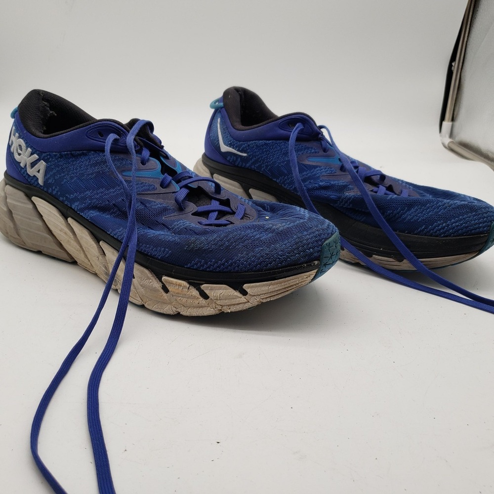 Hoka One One Running Shoes Mens Size 9.5 Blue Cushioned Road Athletic Sneakers